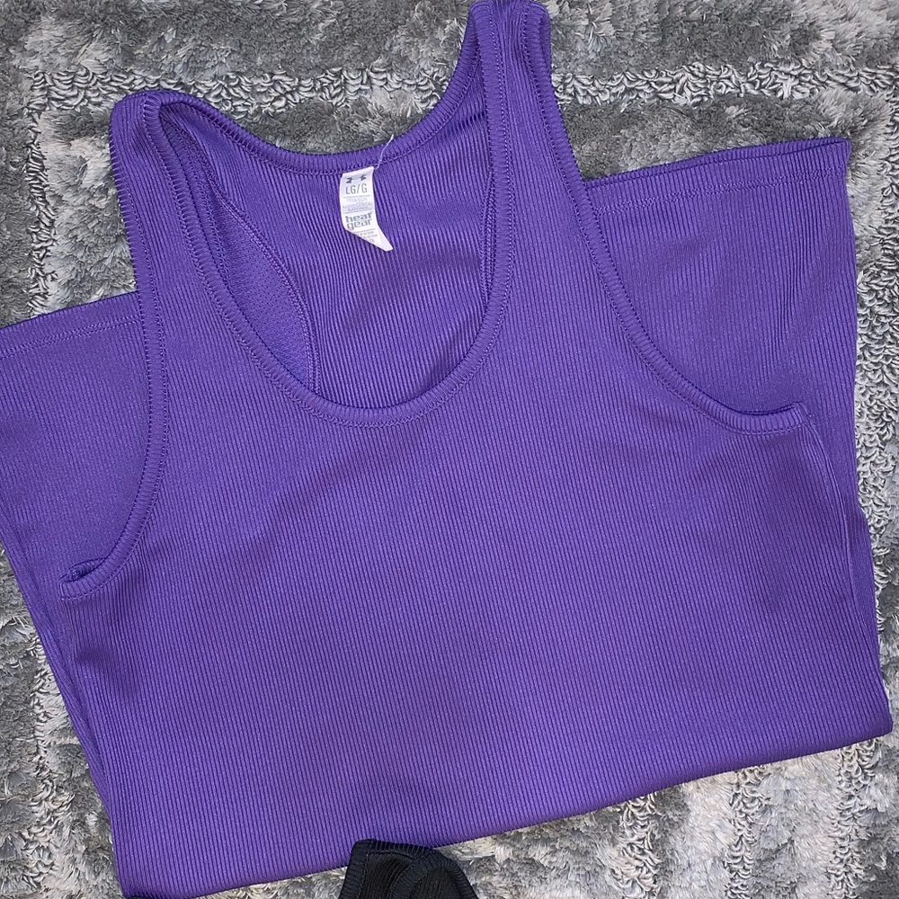 Under Armour Women’s Athletic Tanks - Black and Purple 2 pk Large - Picture 3 of 12